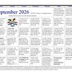 September 2026 Prayer Calendar